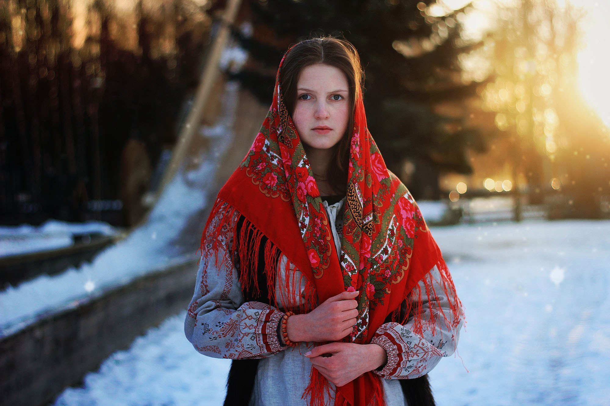 Girls in Slavic costumes in Victoria