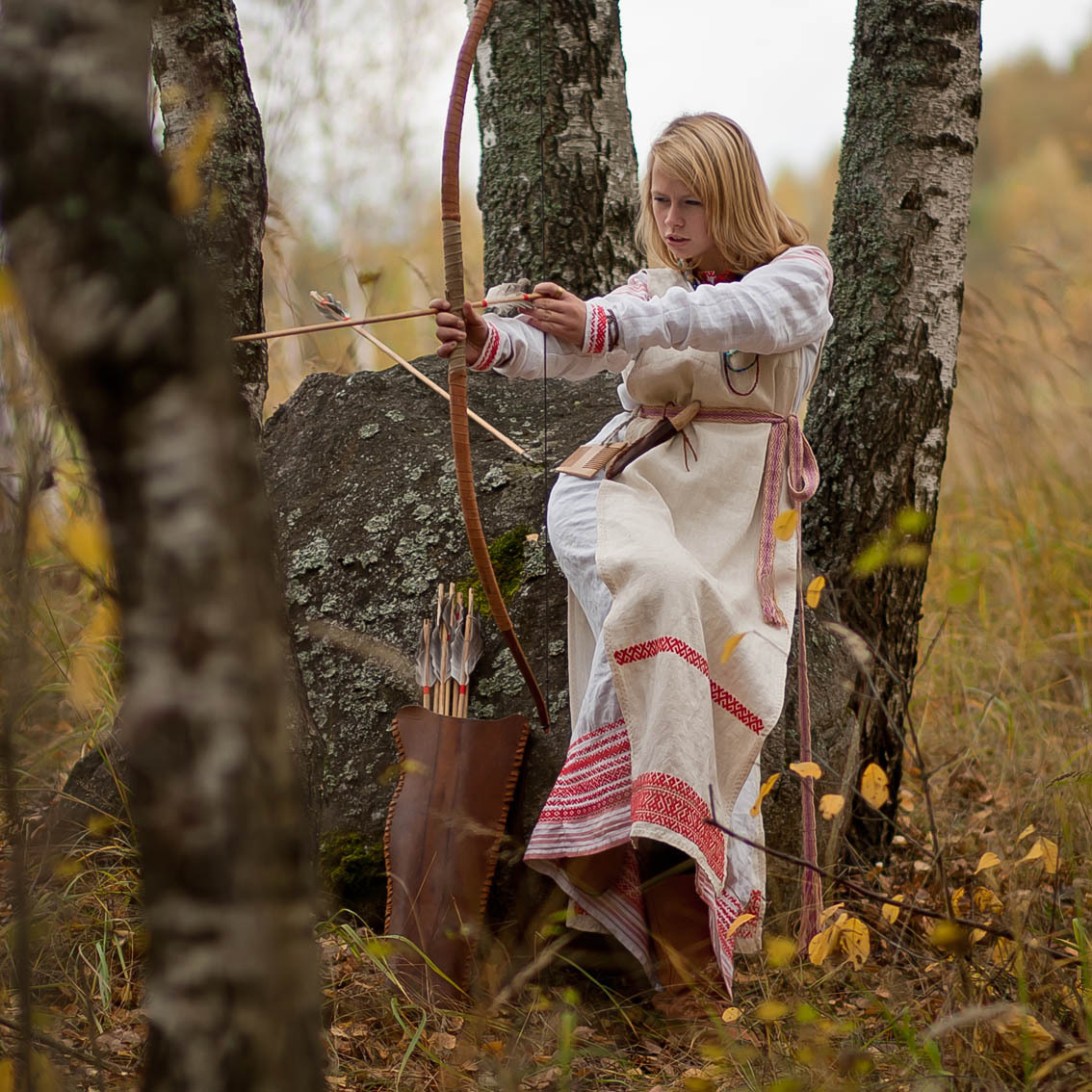 Sexy photo Girls in Slavic costumes in Victoria